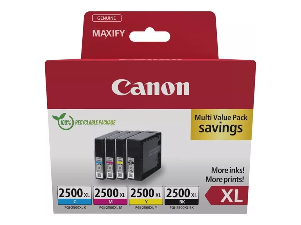 Canon PGI-2500XL BK/C/M/Y Multipack - 4-pack - XL - black, yellow, cyan, magenta - original - ink tank
