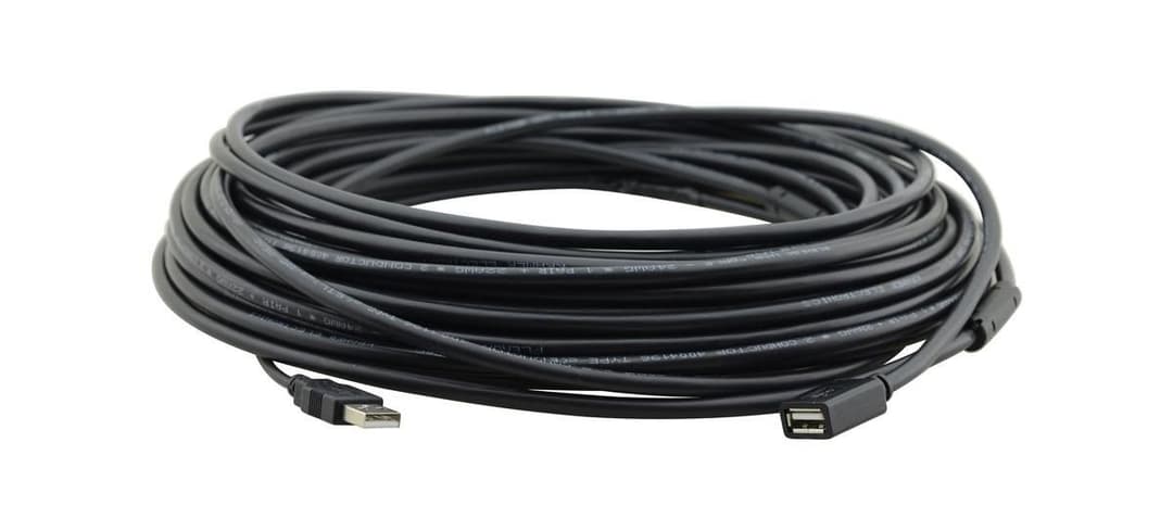 Kramer CA-UAM/UAF USB 2.0 Active Extension Cable, USB-A Male to Female, Black - 7.6m (25ft) - Image 2