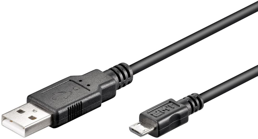 MicroConnect USB 2.0 A to Micro-B Cable 0.6m - Black - Image 1