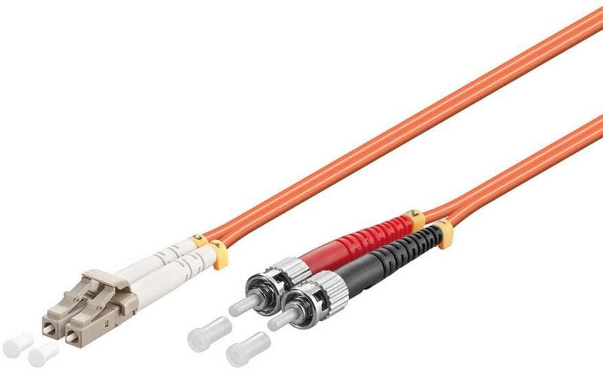 Microconnect OM2 Multimode LC-ST Duplex LSZH Fibre Patch Cable 2m Orange - Image 1