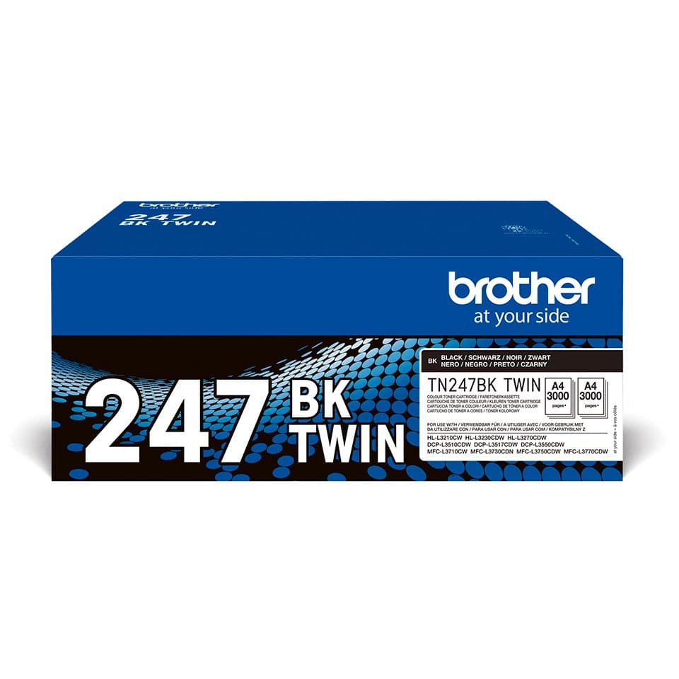 Brother TN-247BKTWIN Toner Cartridge Twin Pack 2 pc(s) Original High Yield Black 2 x 3,000 Pages - Image 1