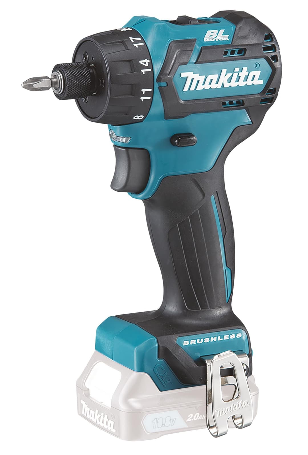 Makita DF032DZ 12V Max Li-Ion CXT Brushless Drill Driver Body Only - Black/Blue - Image 1