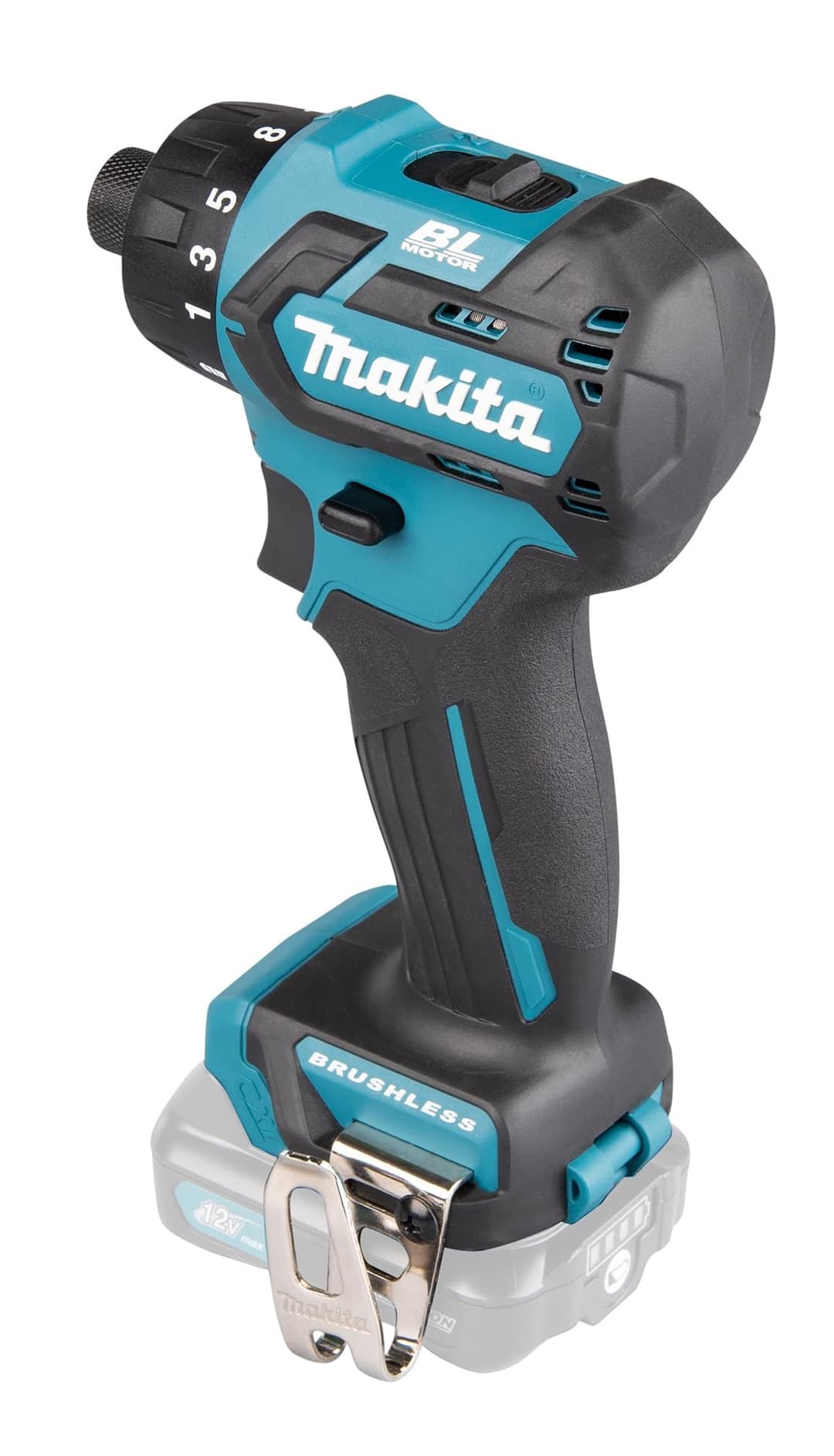 Makita DF032DZ 12V Max Li-Ion CXT Brushless Drill Driver Body Only - Black/Blue - Image 3