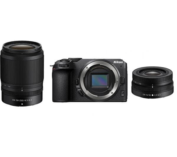 Nikon Z 30 Mirrorless Camera - NIKKOR Z DX 16-50mm VR & 50-250mm VR Lenses - Image 1