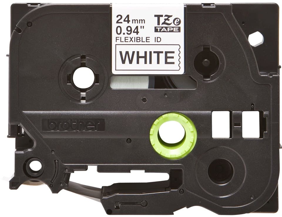 Brother TZe-FX251 P-touch Flexible ID Laminated Tape - Black on White - 24mm x 8m - 1 cassette - Image 2