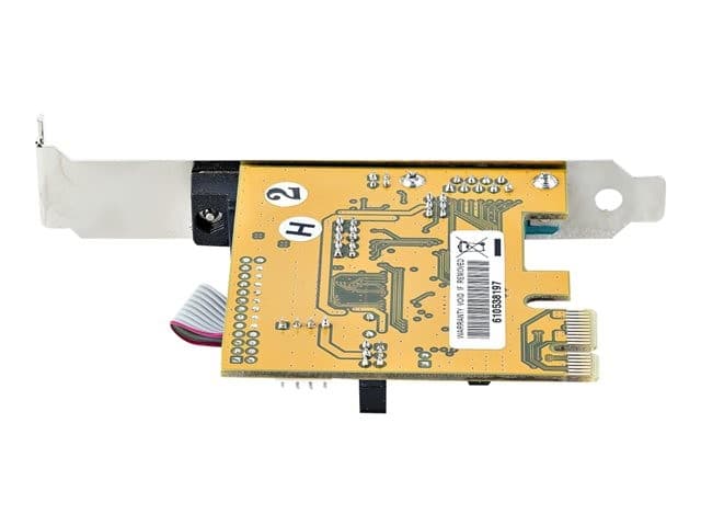 StarTech.com 2-Port PCI Express Serial Card, Dual Port PCIe to RS232 (DB9) Serial Interface Card, 16C1050 UART, Standard or Low Profile Brackets, COM Retention, For Windows & Linux - PCIe to Dual DB9 Card (21050-PC-SERIAL-CARD) - serial adapter - PCIe 2.0 - Image 9