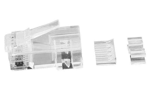 MicroConnect CAT6a Unshielded RJ45 8P8C Modular Plug with Insertion Aid, 50 Pack (KON511-50) - Image 1