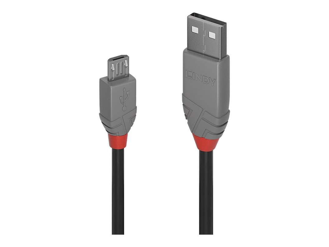 Lindy 0.5m USB 2.0 Type A to Micro-B Cable, Anthra Line - Image 1