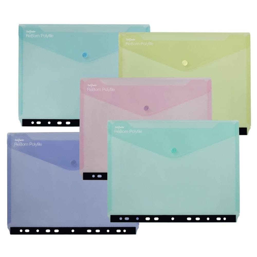 Snopake 15916 ReBorn Recycled RingBinder Wallet Polyfile Pack of 5 - Image 1