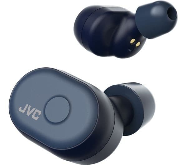 JVC HA-A10T True Wireless Bluetooth Earphones with Memory Foam Earpieces - Blue - Image 1