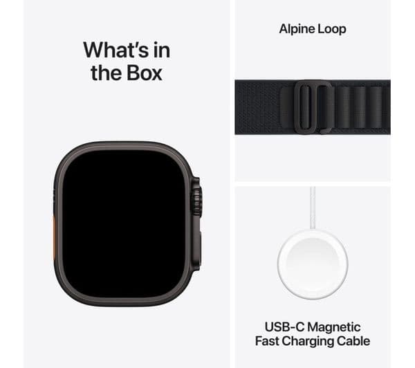 Apple Watch Ultra 3 GPS + Cellular 49mm Black Titanium Case with Black Alpine Loop - Small - Image 9