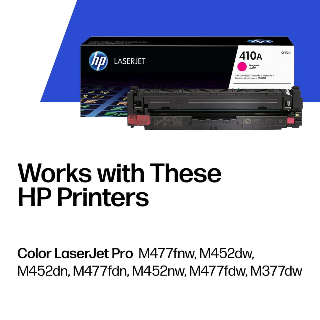 HP 410A Magenta Original LaserJet Toner Cartridge (CF413A) - Standard Yield, 2,300 Pages - Image 2