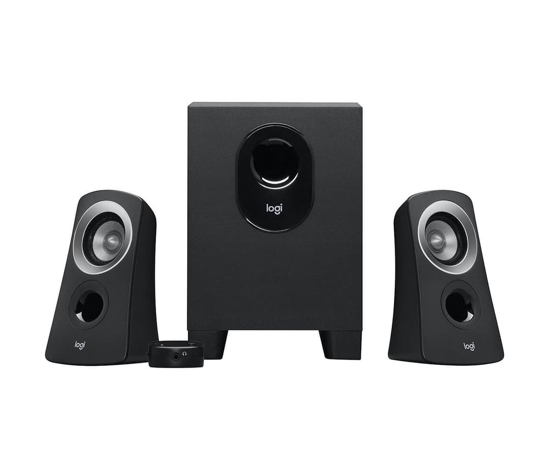 Logitech Z313 Speaker System, 3.5mm Jack - Black (EU Plug) - Image 1