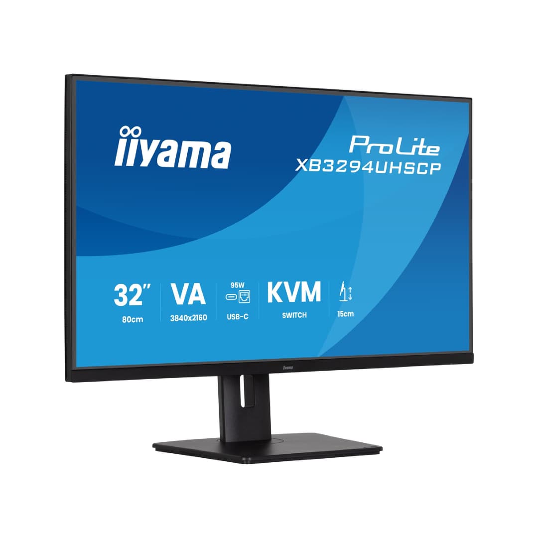 iiyama Prolite XB3294UHSCP-B1 32" UHD 4K USB-C Height Adjustable Docking Monitor - Image 6