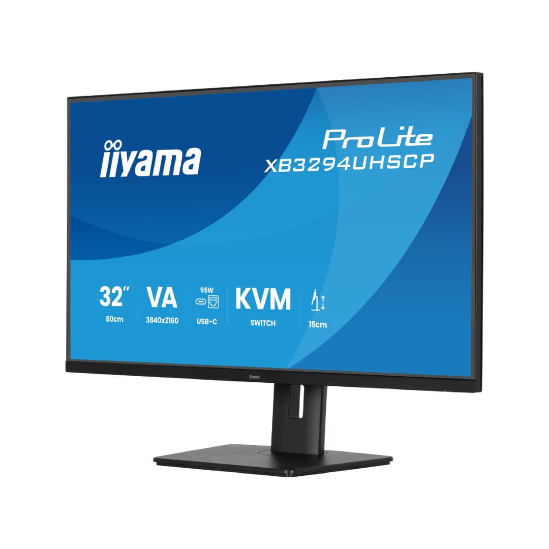 iiyama Prolite XB3294UHSCP-B1 32" UHD 4K USB-C Height Adjustable Docking Monitor - Image 8