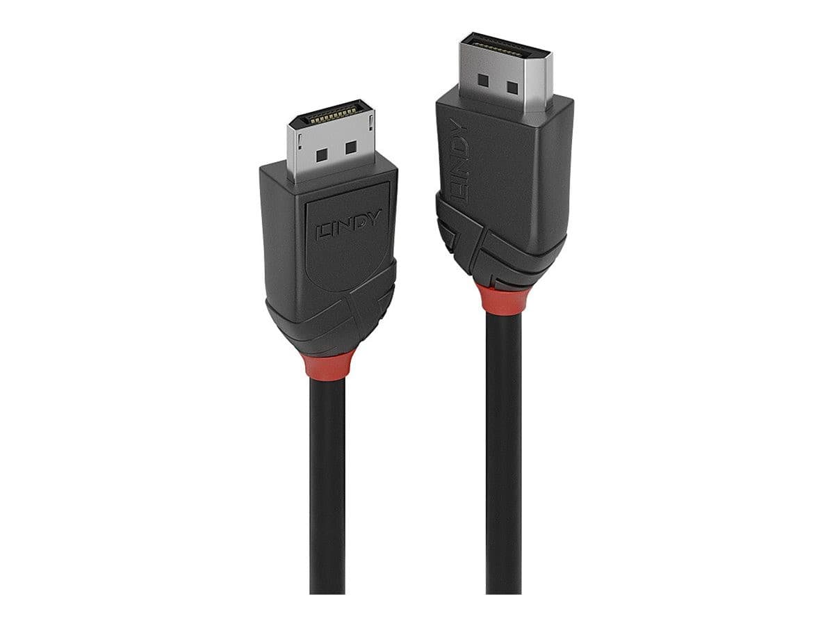 Lindy Black Line DisplayPort 1.2 Cable 2m - Black