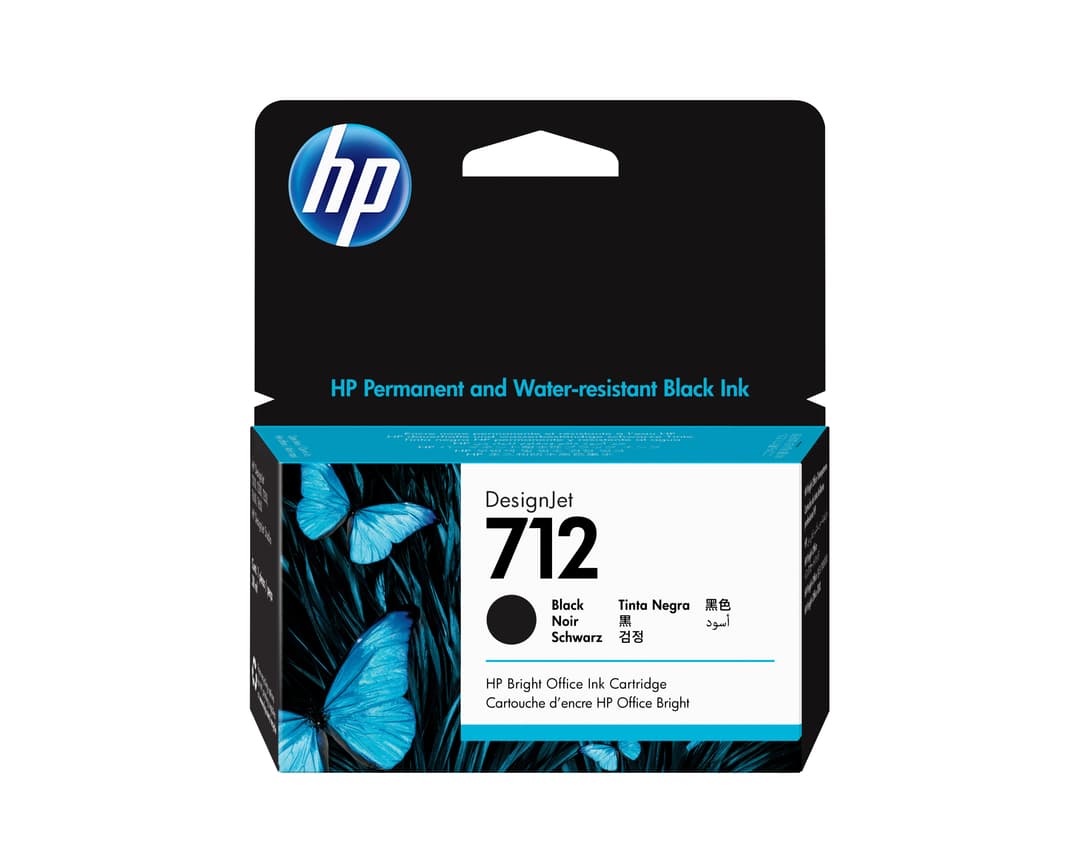 HP 712 38-ml DesignJet Ink Cartridge - Black - Image 1