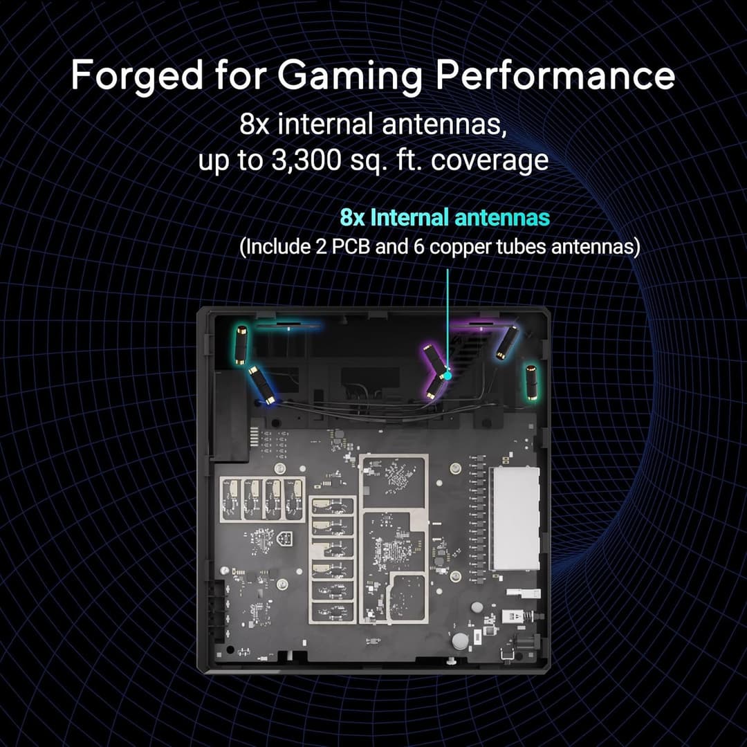 ASUS ROG Strix GS-BE18000 WiFi 7 Tri-Band Gaming Router Black - Image 3