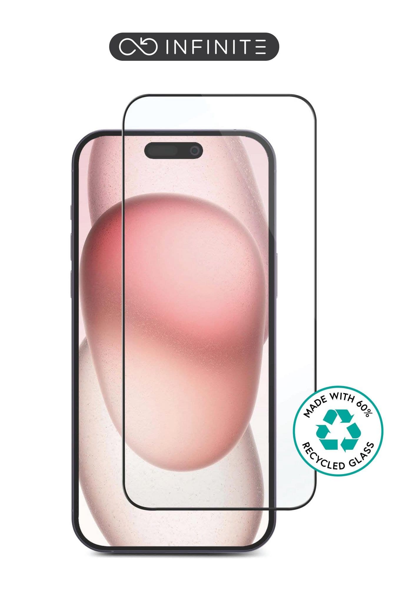 eSTUFF INFINITE (GRS) Titan Shield Full Cover Tempered Glass Screen Protector for iPhone 16 Plus / 15 Plus ES501425 - Single