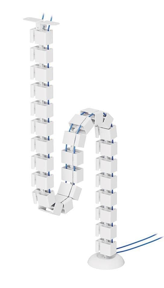 Neomounts ADS06-130 Cable Spine - Screw-Mounted, Universal, 129.2 x 9.9 x 3.2 cm - White - Image 1