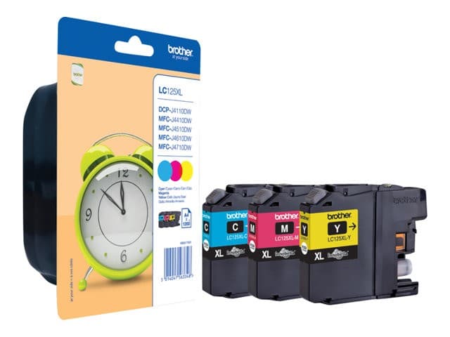 Brother LC125XL Rainbow Pack - high capacity - yellow, cyan, magenta - original - ink cartridge - Image 2