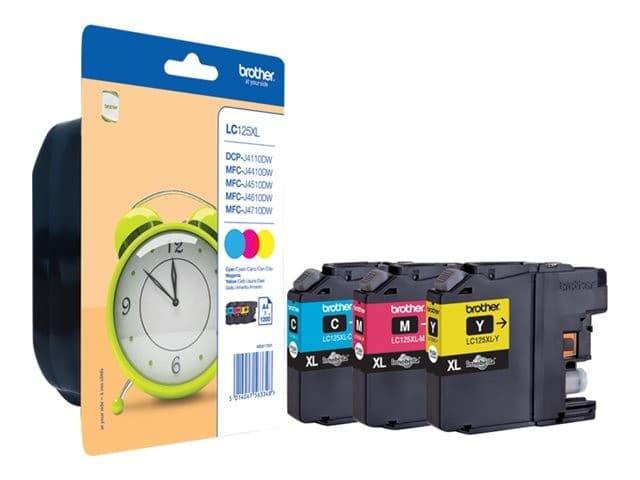 Brother LC125XL Rainbow Pack - high capacity - yellow, cyan, magenta - original - ink cartridge - Image 4