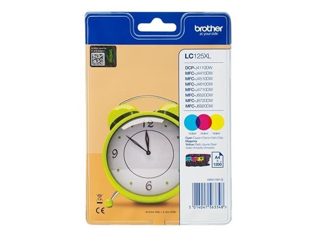 Brother LC125XL Rainbow Pack - high capacity - yellow, cyan, magenta - original - ink cartridge - Image 6