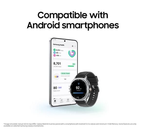 Samsung Galaxy Watch8 Classic Smartwatch 46mm Bluetooth - Black - Image 7