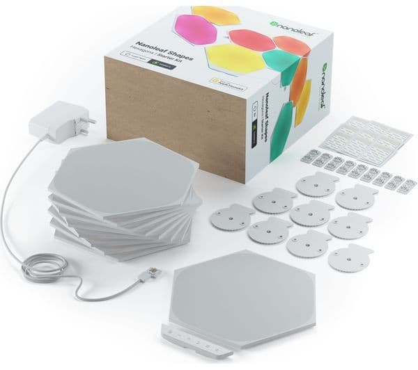 Nanoleaf Shapes Hexagons Smart Light Panels Starter Kit - 9 Panels - Image 1