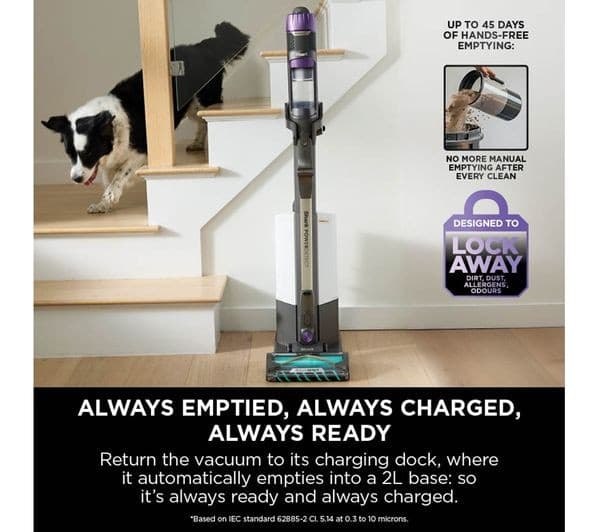Shark PowerDetect Clean & Empty IP3251UKT Pet Cordless Vacuum Cleaner White/Java Grey - Image 4