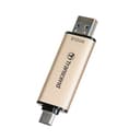 Transcend JetFlash 930C 2-in-1 USB-C / USB-A USB 3.2 Gen 1 Flash Drive 512GB Gold thumbnail 1