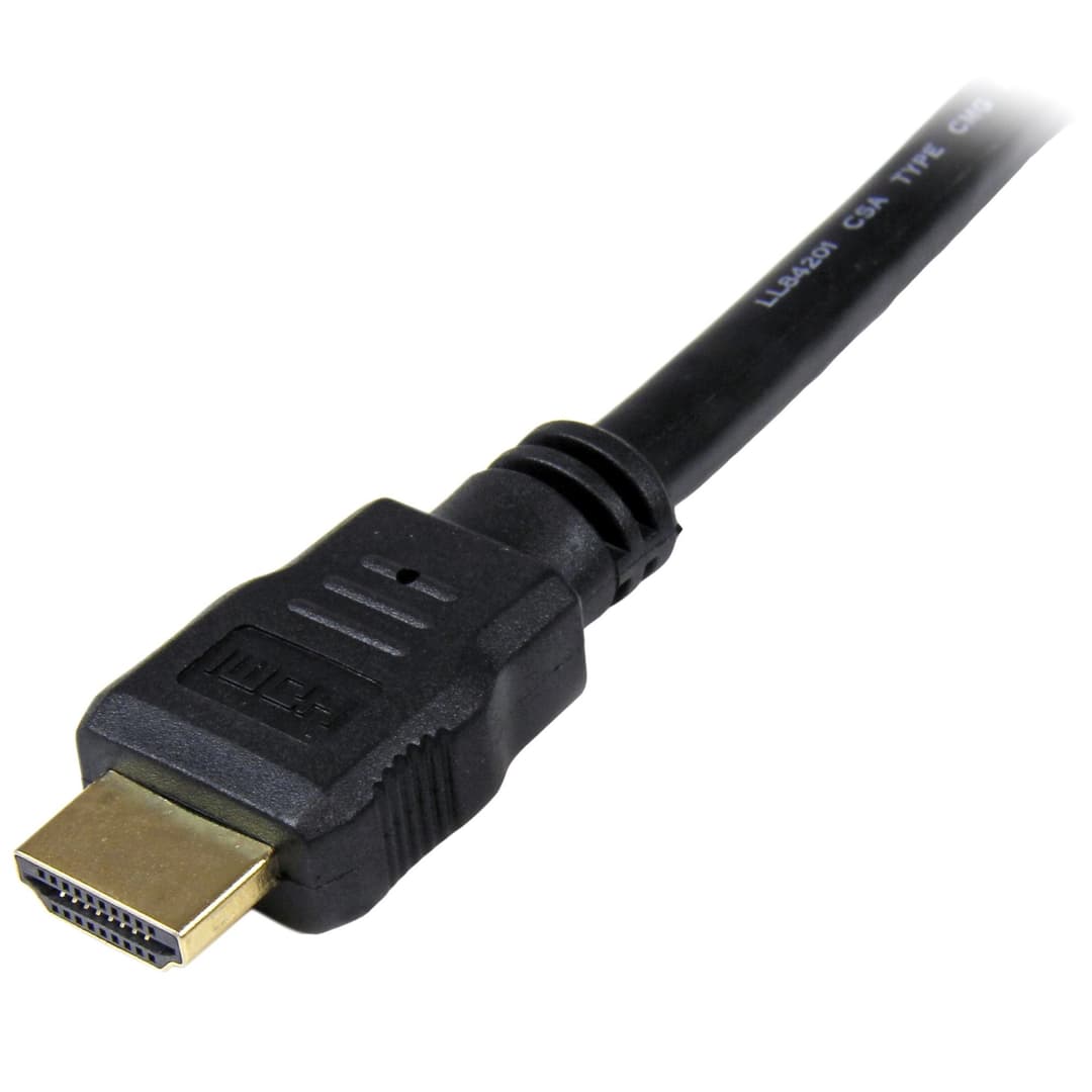 StarTech.com 5m (16.4ft) HDMI Cable - 4K High Speed HDMI Cable with Ethernet - UHD 4K 30Hz Video - HDMI 1.4 Cable - Ultra HD HDMI Monitors, Projectors, TVs & Displays - Black HDMI Cord - M/M - Image 2
