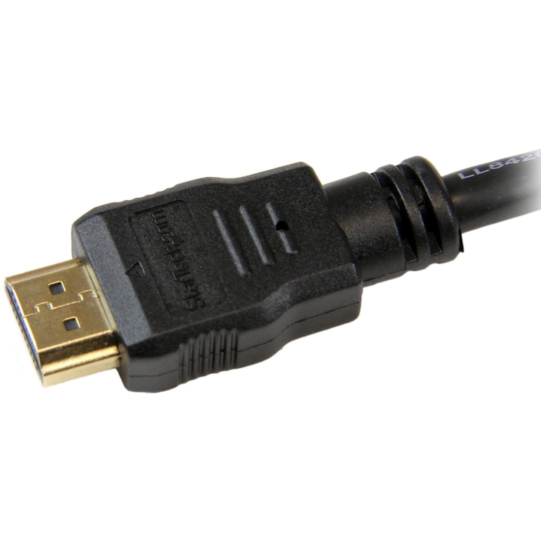 StarTech.com 5m (16.4ft) HDMI Cable - 4K High Speed HDMI Cable with Ethernet - UHD 4K 30Hz Video - HDMI 1.4 Cable - Ultra HD HDMI Monitors, Projectors, TVs & Displays - Black HDMI Cord - M/M - Image 4
