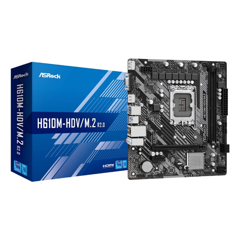 Asrock H610M-HDV/M.2 R2.0 DDR4 Micro-ATX Intel LGA 1700 Motherboard