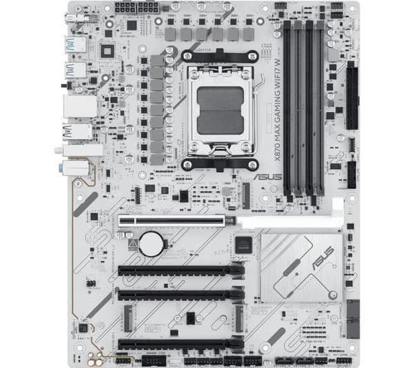 ASUS X870 MAX GAMING WIFI7 AMD AM5 DDR5 ATX Motherboard - White - Image 1