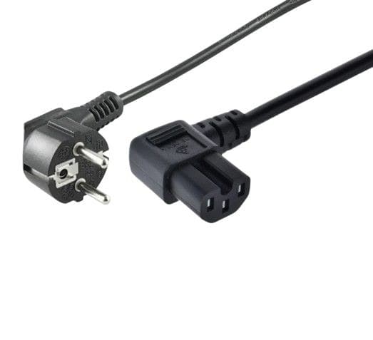 Microconnect Power Cord CEE 7/7 Angled to C15 Angled 2m Black