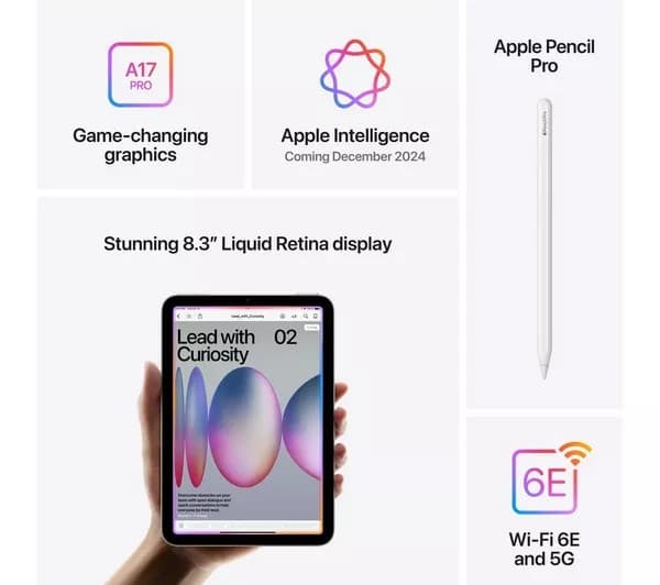 Apple iPad mini (A17 Pro) Wi-Fi 128GB - Blue - Image 7