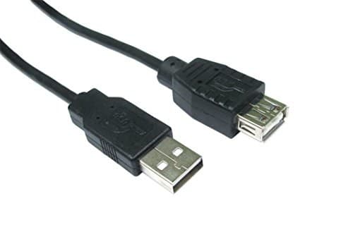 Spire CDL-021 1m USB 2.0 Type A Male to Female Extension Cable - Black - Image 2