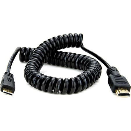 Atomos 50cm Coiled Mini HDMI to Full Size HDMI Cable for Ninja Star