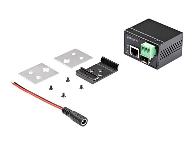StarTech.com Industrial Fiber to Ethernet Media Converter, 100Mbps SFP to RJ45/Cat6, Singlemode/Multimode Optical Fiber to Copper Network, 12-56V DC, IP-30/ -40 to +75C, Fiber to Ethernet - SFP to RJ45 Converter (IMC100MSFP) - fibre media converter - 10Mb - Image 4