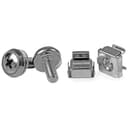 StarTech.com M5 Mounting Screws and Cage Nuts for Server Rack Cabinet, Silver - 50 Pack thumbnail 1