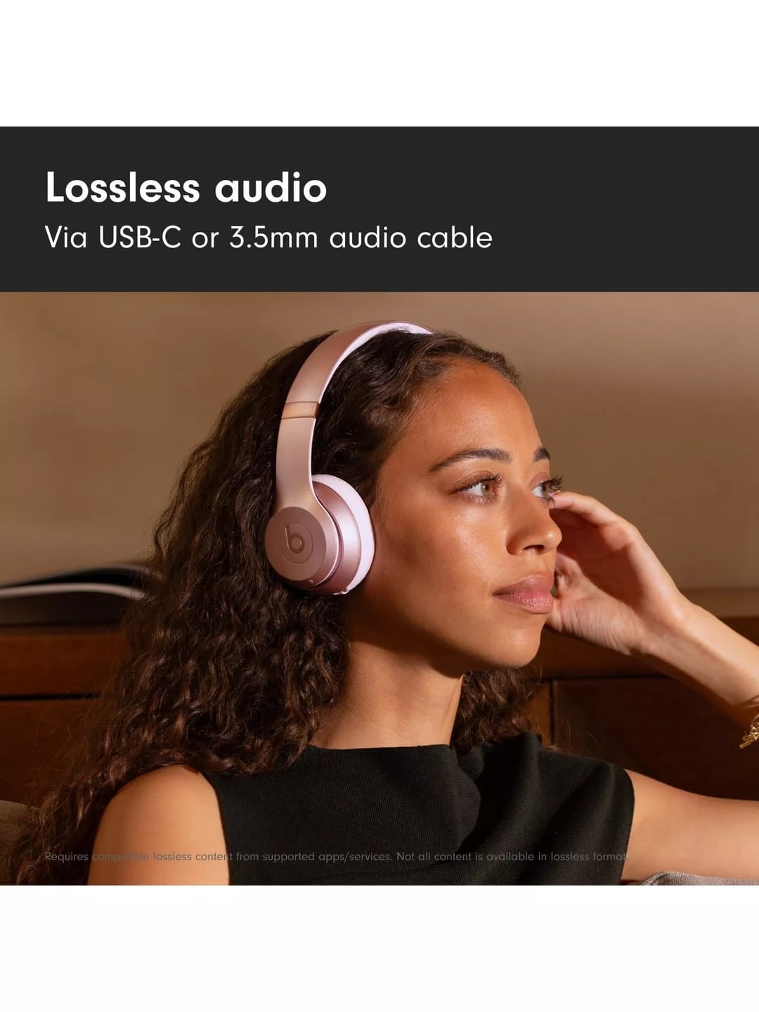Beats Solo 4 Wireless Bluetooth On-Ear Headphones - Metallic Pink - Image 5