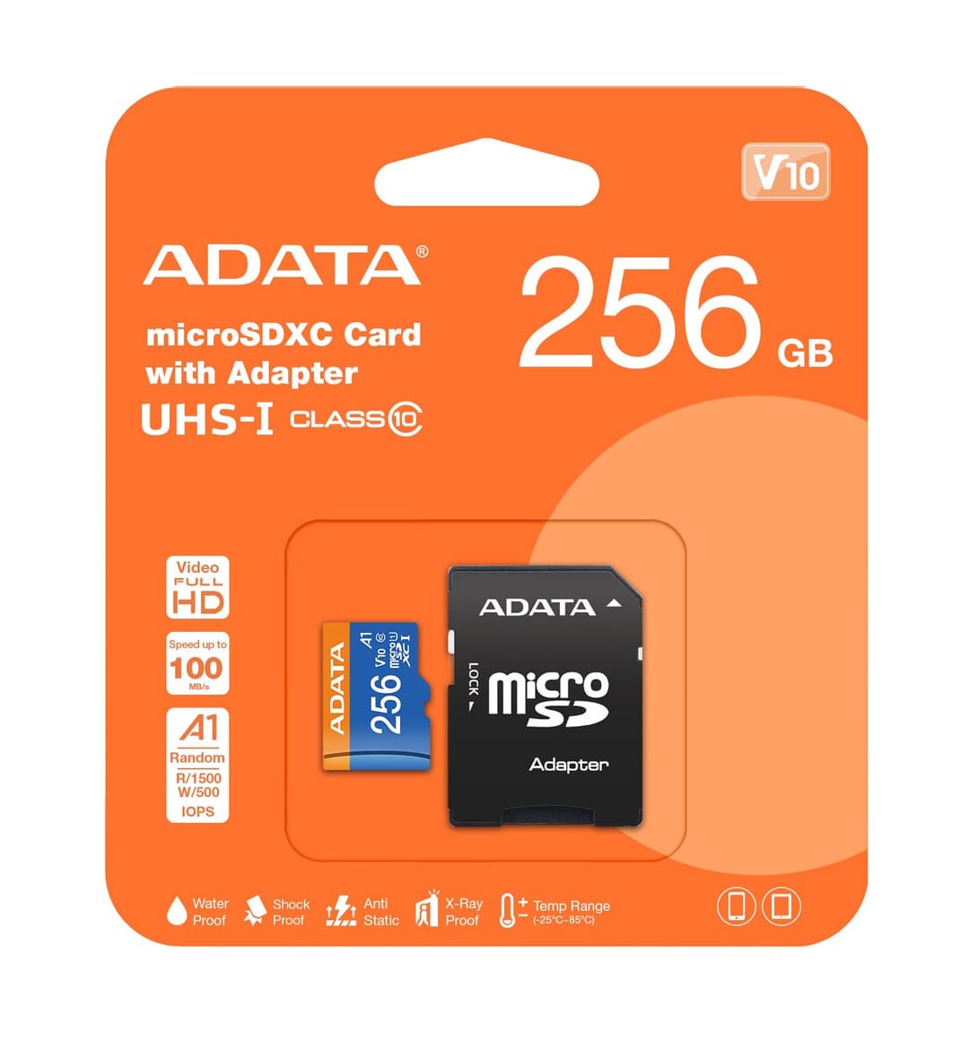 ADATA Premier microSDXC/SDHC UHS-I Class 10 A1 V10 Memory Card with SD Adapter 256GB - Image 3