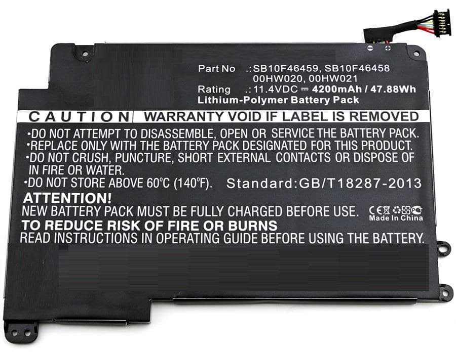 CoreParts MBXLE-BA0179 Replacement Laptop Battery for Lenovo ThinkPad Yoga 460, 11.4V 4200mAh 48Wh Li-Pol, Black - Image 1