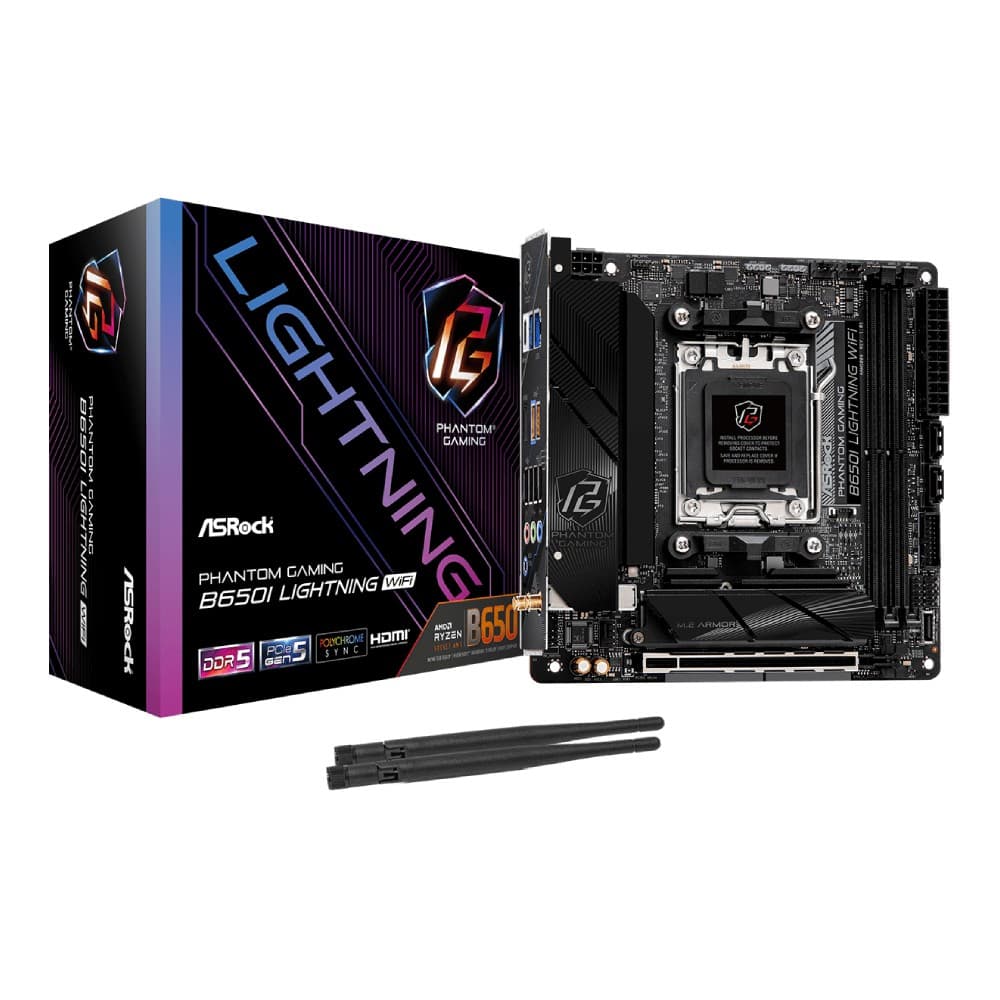 Asrock B650I Lightning WiFi DDR5 mini ITX AM5 Motherboard - Image 1