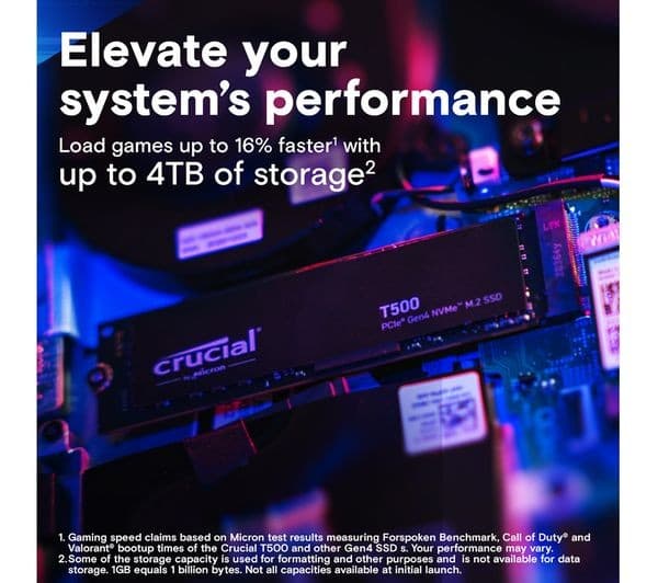 Crucial T500 M.2 2280 PCIe Gen4 NVMe SSD 2TB - Image 4