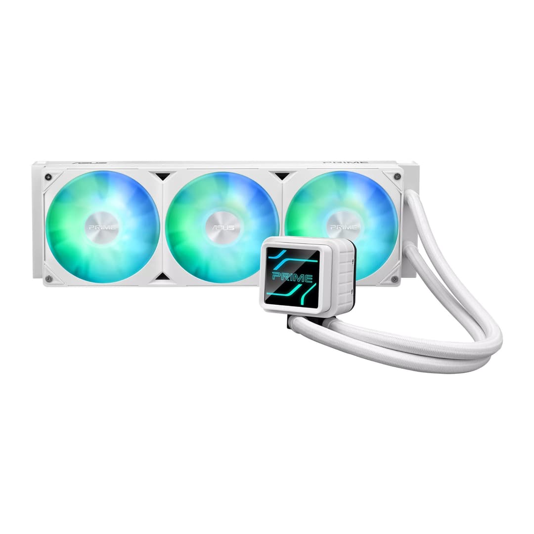 ASUS Prime LC 360 ARGB 360mm AIO Liquid CPU Cooler with 3x 120mm ARGB Fans - White - Image 2