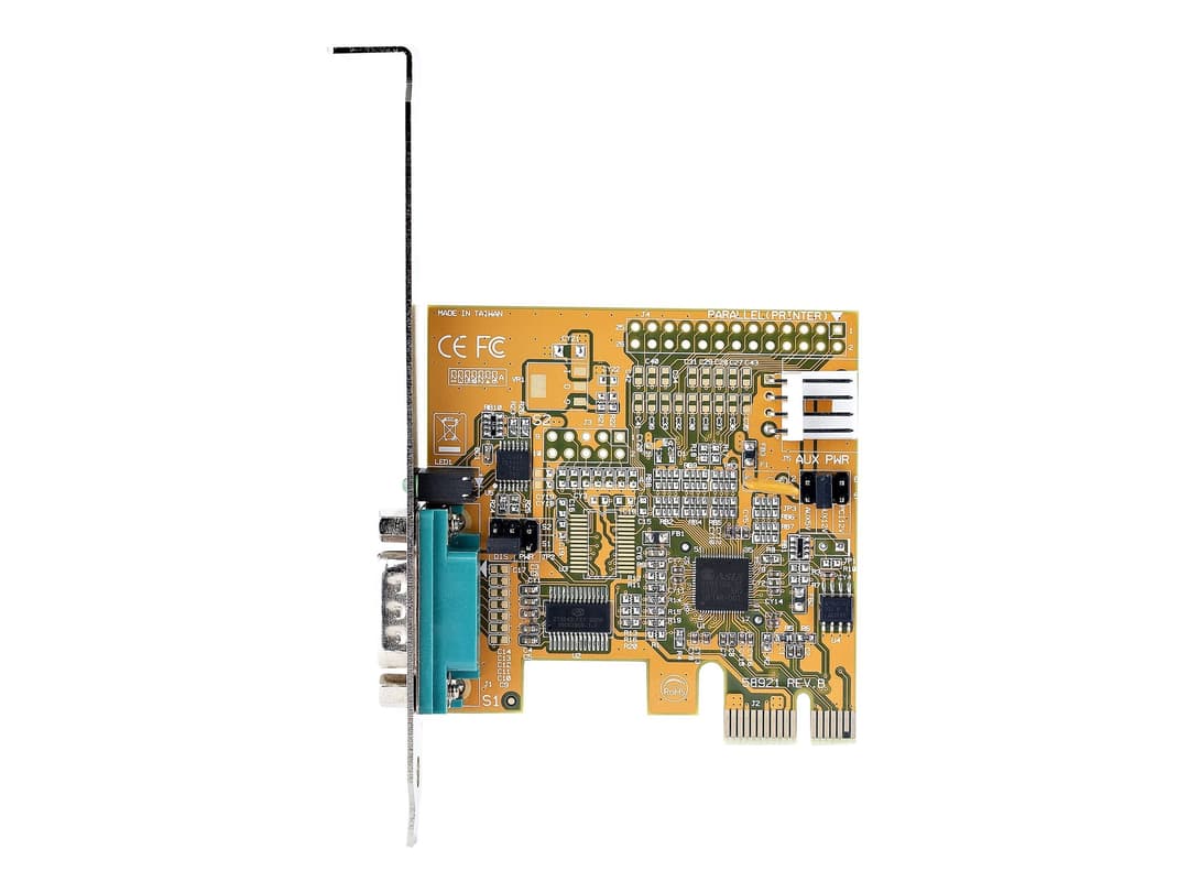 StarTech.com PCI Express Serial Card, PCIe to RS232 (DB9) Serial Interface Card, PC Serial Card with 16C1050 UART, Standard or Low Profile Brackets, COM Retention, For Windows & Linux - PCIe to DB9 Card (11050-PC-SERIAL-CARD) - serial adapter - PCIe 2.0 - - Image 1