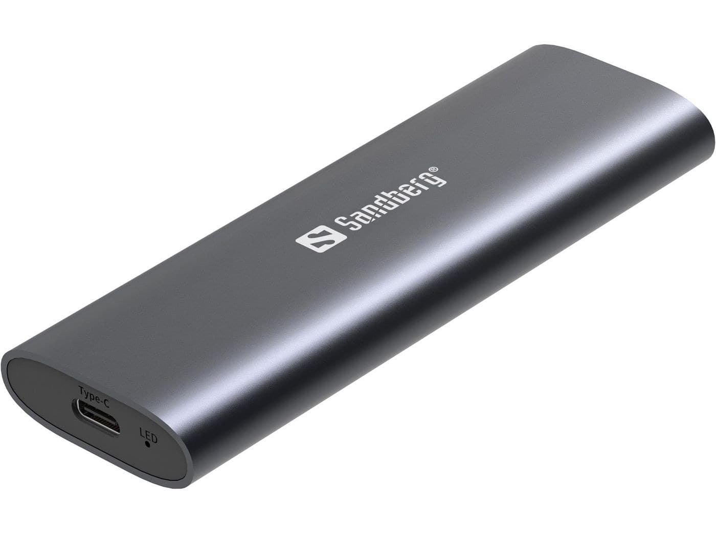 Sandberg USB 3.2 Gen 2 Enclosure for M.2 NVMe SSD, 10Gbps - Black (136-39)
