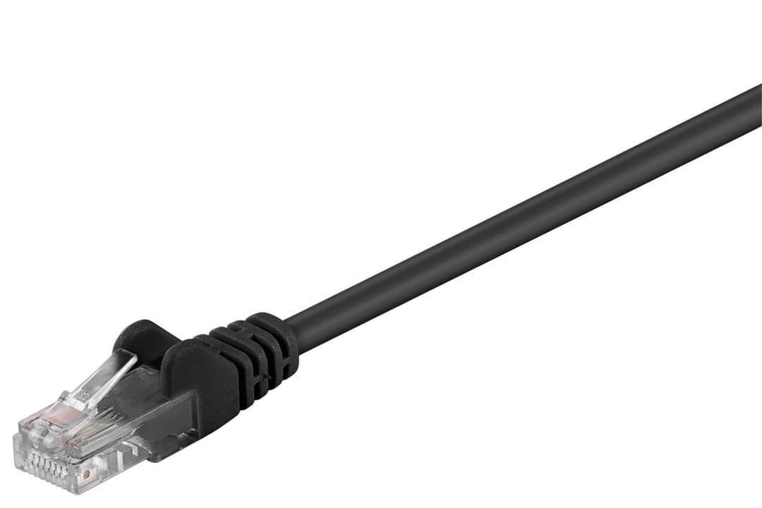 Microconnect Cat5e U/UTP PVC Network Cable, RJ45 to RJ45 - 0.5m Black - Image 1